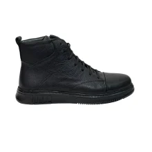 کفش مردانه بوت کژوال تمام چرم مدل فينيکس Finix برند گارنر Garner رنگ مشکی