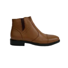 کفش مردانه بوت زيپی برت دار کلاسيک تمام چرم مدل ريچمند Richmond برند گارنر Garner رنگ عسلی