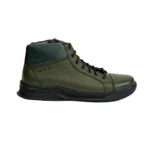 کفش مردانه بوت اسپرت تمام چرم مدل مارک Mark برند گارنر Garner گارنر رنگ يشمی