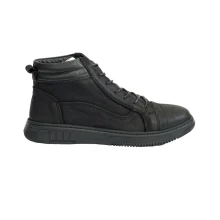 کفش مردانه بوت بلند اسپرت تمام چرم مدل استار Star برند آلتين Altin رنگ مشکی