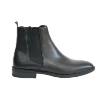 کفش مردانه بوت کلاسيک زیپی تمام چرم مدل K110 برند 21 رنگ مشکی