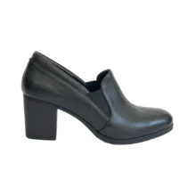 کفش زنانه بوت اداری مجلسی تمام چرم مدل 8378 پاشنه دار برند دريچی Derici رنگ مشکی