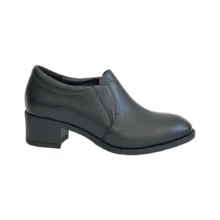 کفش زنانه بوت اداری مجلسی تمام چرم مدل 8260 پاشنه دار برند دريچی Derici رنگ مشکی