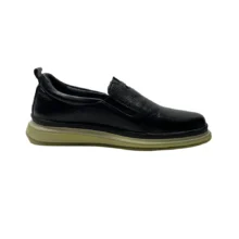 کفش مردانه روزمره اسپرت تمام چرم مدل بی بند تاسوتی Tasotti برند گارنر Garner رنگ مشکی