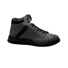 کفش مردانه بوت تمام اسپرت تمام چرم مدل اتکينسون Atkinson برند گارنر Garner رنگ طوسی