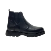 کفش مردانه بوت دو برکش اسپرت تمام چرم مدل 2077 برند مادو Mado رنگ مشکی