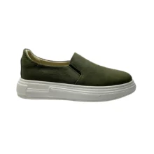 کفش زنانه ونس بدون بند تمام چرم مدل انديا Andia برند گارنر Garner رنگ يشمی