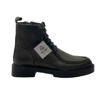 کفش مردانه بوت تمام چرم مدل توماک Tomak برند گارنر Garner رنگ طوسی