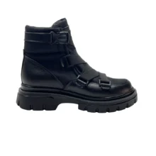 کفش زنانه بوت اسپرت تمام چرم مدل 5017 برند مادو Mado رنگ مشکی