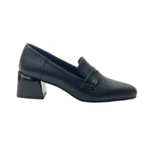 کفش زنانه اداری مجلسی تمام چرم گل ابرویی مدل 8651 برند مارس Mars رنگ مشکی