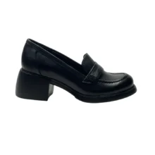 کفش زنانه بوت مجلسی اداری پاشنه دار تمام چرم مدل 8654 برند مارس Mars رنگ مشکی