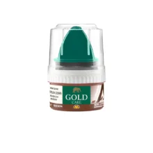 واکس مناسب کفش چرم برند گلد کر Gold Care ساخت ترکيه رنگ عسلی 50 ميل