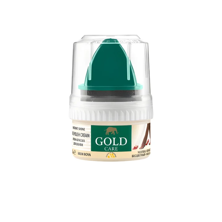 واکس مناسب کفش چرم برند گلد کر Gold Care ساخت ترکيه بی رنگ 50 ميل