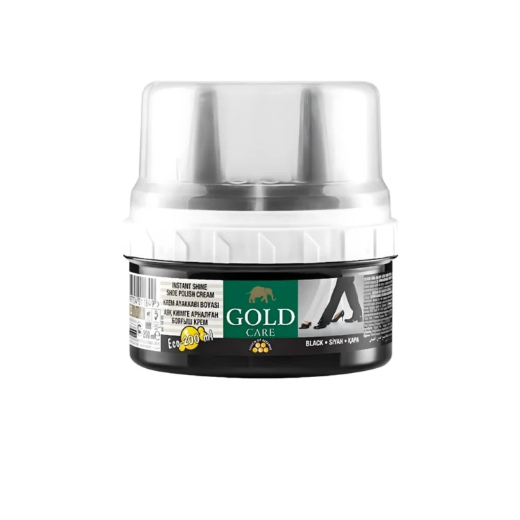 واکس مناسب کفش چرم برند گلد کر Gold Care مشکی ساخت ترکيه 200 ميل