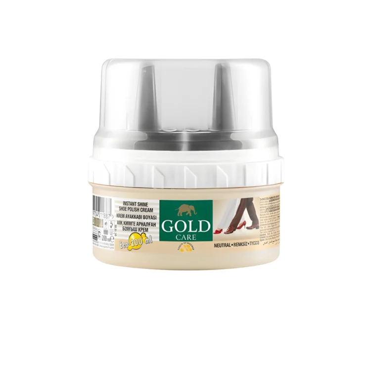 واکس مناسب کفش چرم برند گلد کر Gold Care بدون رنگ ساخت ترکيه 200 ميل
